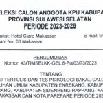Tersisa Satu Incumbent, Berikut 20 Nama Calon Komisioner KPU Luwu Yang Lolos