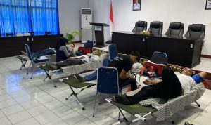 Puluhan Karyawan Perumda TM Palopo Donor Darah