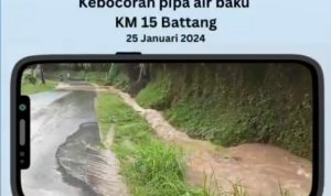 Pipa Transmisi Air Baku di KM 15 Battang Bocor, Akibatkan Suplay Air Off Sementara, ini Wilayah Yang Terdampak !