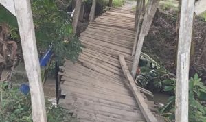 Jembatan di Sendana Rusak dan Rawan Ambruk, Satu – Satunya Akses Menuju Lokasi Persawahan