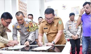 PJ Walikota dan Kapolres Palopo Tandatangani NPHD Pengamanan Pilwalkot 2024