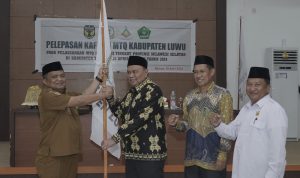Lepas Kafilah MTQ Kabupaten Luwu, H. Muh. Saleh : Jika Penuhi Target Saya Siapkan Bonus