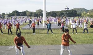 Semarakkan Hardiknas,Pemkab Luwu Gelar Senam dan Jalan Sehat 