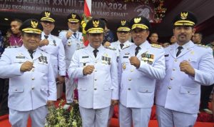 Penjabat Bupati Luwu Hadiri Upacara Peringatan Otda XXVIII di Surabaya