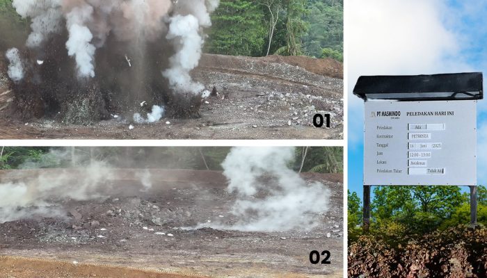 First Blasting Sukses, PT MDA Perkuat Tahap Konstruksi Proyek Awak Mas