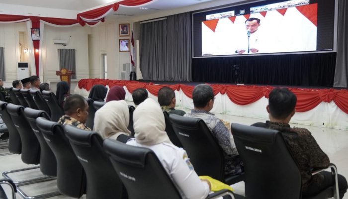 Pemkot Palopo Hadiri Peluncuran Logo dan Tema HUT ke-80 RI Secara Virtual