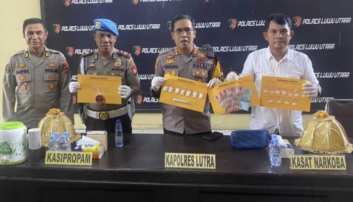 Dua Pengedar Sabu Diciduk dalam Sehari, 21 Paket Barang Haram Diamankan di Luwu Utara