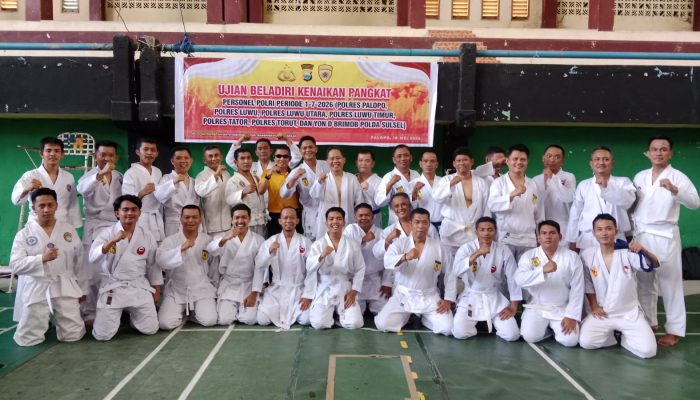 Personel Polres Luwu Timur Ikuti Ujian Bela Diri