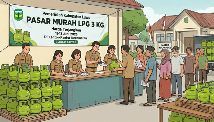 Harga LPG 3 Kg Melonjak, Pemkab Luwu Turun Tangan Gelar Pasar Murah