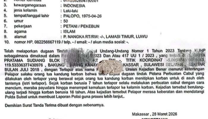 Dugaan Pencabulan Anak Dilaporkan Sejak Maret, Unit PPA Polda Sulsel Disorot Soal Kejelasan Perkara